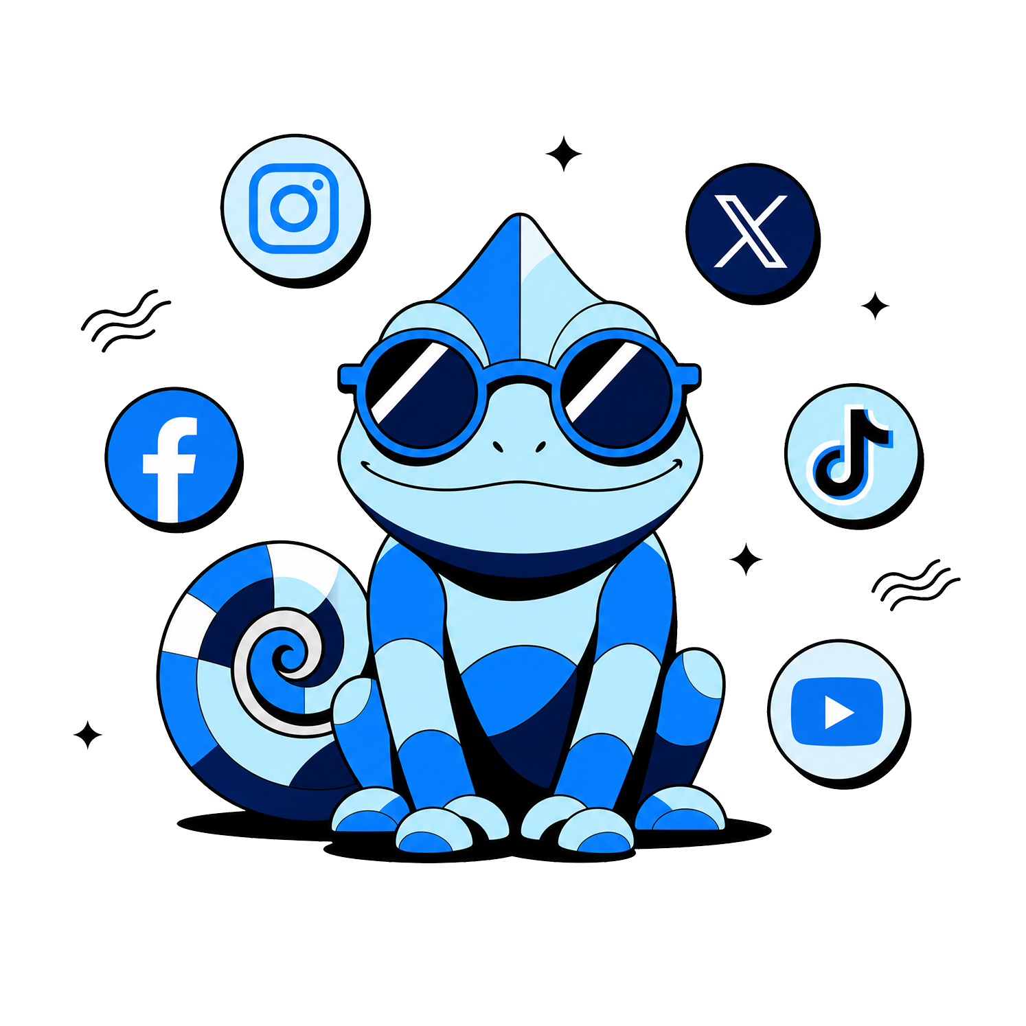 Cool Chameleon Mascot